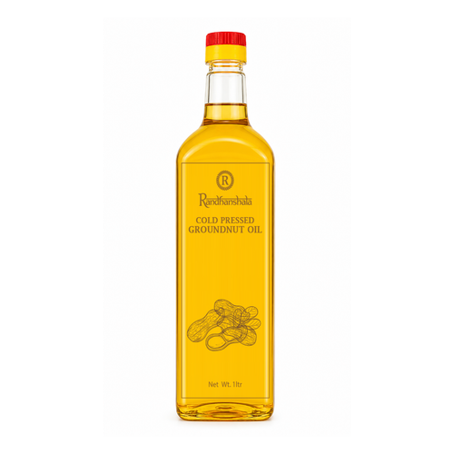 Groundnut Oil (Peanut Oil) – 1000ml | Pure Edible Cold Pressed Cooking Oil | Natural Aroma & Rich Flavor | No Chemicals or Preservatives