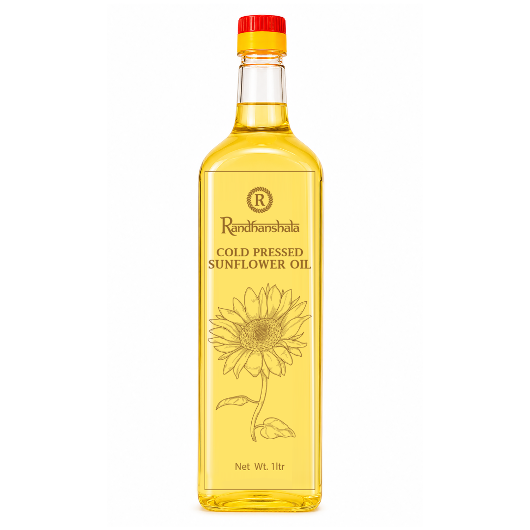 Sunflower Oil – 1000ml | Pure Edible Refined Cooking Oil | Light Texture & Neutral Flavor | Ideal for Frying, Cooking & Daily Use | No Cholesterol | No Preservatives