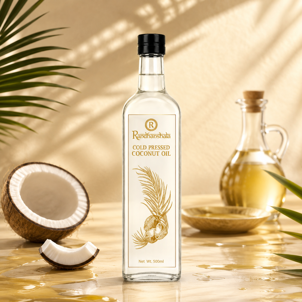 Coconut Oil – 250ml | Pure Edible Virgin Coconut Oil | Natural Cold Pressed Cooking Oil | Light Aroma & Healthy Oil for Cooking, Skin & Hair | No Chemicals or Preservatives