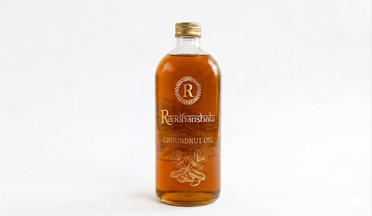 Groundnut Oil (Peanut Oil) – 1000ml | Pure Edible Cold Pressed Cooking Oil | Natural Aroma & Rich Flavor | No Chemicals or Preservatives