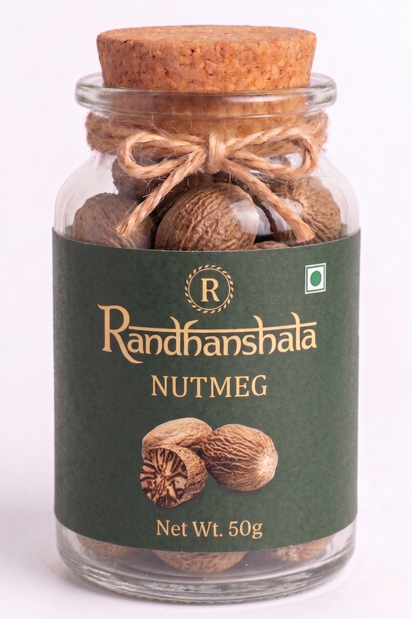Nutmeg Whole (Jaifal) – 50g | Premium Aromatic Spice | Natural Warm Flavor for Cooking, Baking, Desserts, Tea & Ayurvedic Use | 12-Month Shelf Life | No Additives or Preservatives