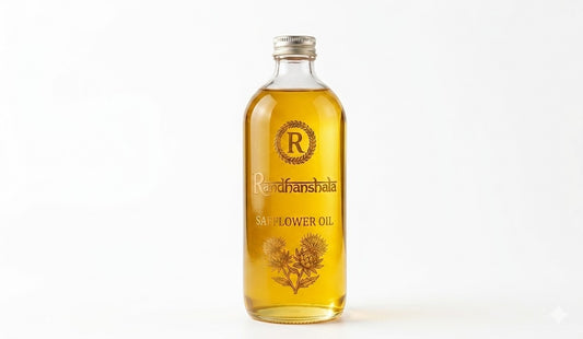 Safflower Oil (Kardi Seed Oil) – 1000ml | Pure Edible Cooking Oil | Light & Heart-Friendly Oil for Daily Cooking, Frying & Sautéing | No Chemicals or Preservatives