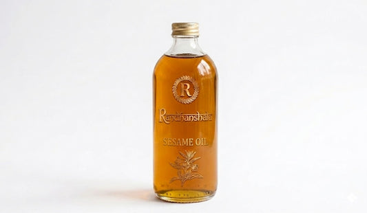 Sesame Oil (Gingelly/Til Oil) – 500ml | Pure Edible Cold Pressed Oil | Rich Nutty Aroma & Traditional Cooking Oil | No Chemicals or Preservatives