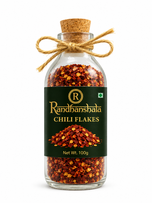Chilli Flakes (Red Chili Flakes) – 50g | Premium Crushed Red Pepper Spice | Hot & Spicy Seasoning for Pizza, Pasta, Noodles, Snacks & Cooking | 12-Month Shelf Life | No Additives or Preservatives