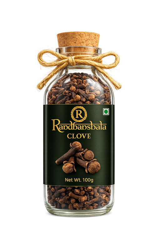 Clove Whole Raw (Laung) – 100g | Premium Handpicked Aromatic Spice | Strong Flavor & Natural Fragrance for Cooking, Baking, Tea & Ayurvedic Use | 12-Month Shelf Life | No Additives or Preservatives