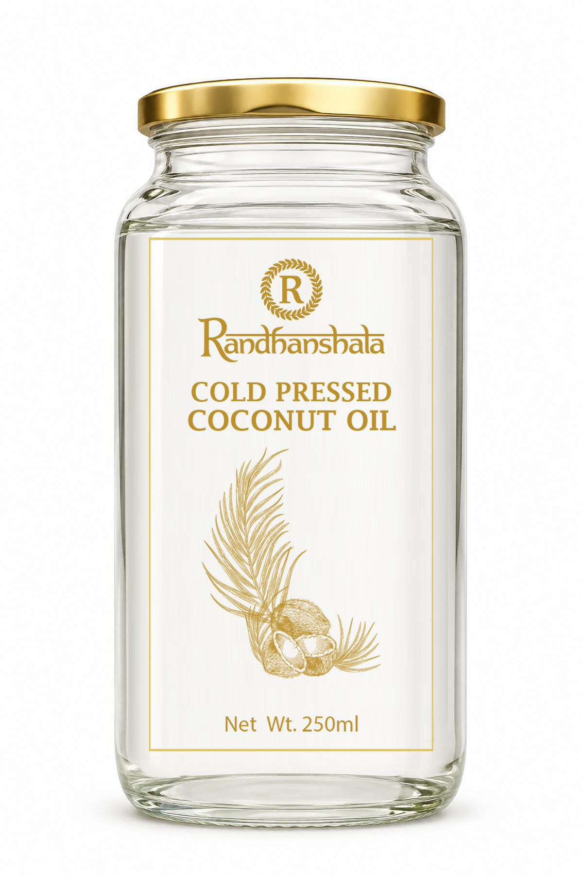 Coconut Oil – 250ml | Pure Edible Virgin Coconut Oil | Natural Cold Pressed Cooking Oil | Light Aroma & Healthy Oil for Cooking, Skin & Hair | No Chemicals or Preservatives