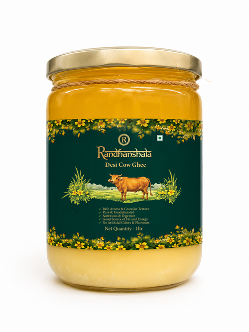 A2 Bilona Ghee (Hallikar Cow) – 1000ml | Premium Hand Churned Desi Ghee | Traditional Ayurvedic Superfood | Rich Aroma & Nutrients | No Preservatives | 12-Month Shelf Life
