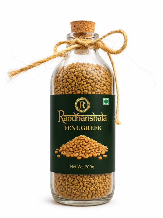 Fenugreek Seeds (Methi Dana) – 100g | Premium Natural Spice Seeds | Bitter Earthy Flavor for Pickles, Curries, Tempering & Ayurvedic Use | 12-Month Shelf Life | No Additives or Preservatives