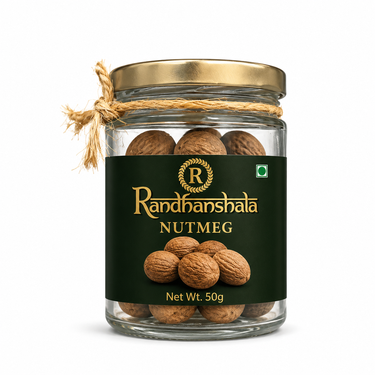 Nutmeg Whole (Jaifal) – 50g | Premium Aromatic Spice | Natural Warm Flavor for Cooking, Baking, Desserts, Tea & Ayurvedic Use | 12-Month Shelf Life | No Additives or Preservatives