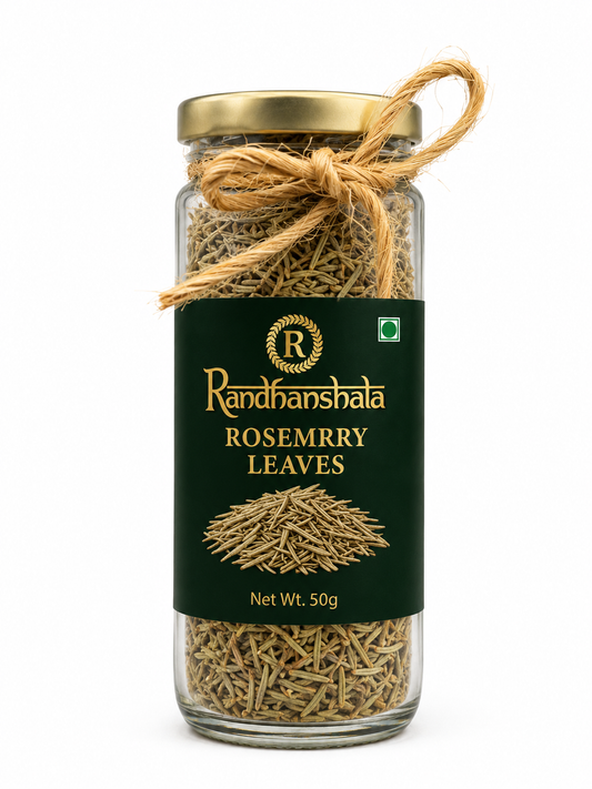 Rosemary Leaves (Dried) – 50g | Premium Aromatic Herb | Natural Flavor Enhancer for Pizza, Pasta, Grilled Foods, Soups & Seasoning | 12-Month Shelf Life | No Additives or Preservatives